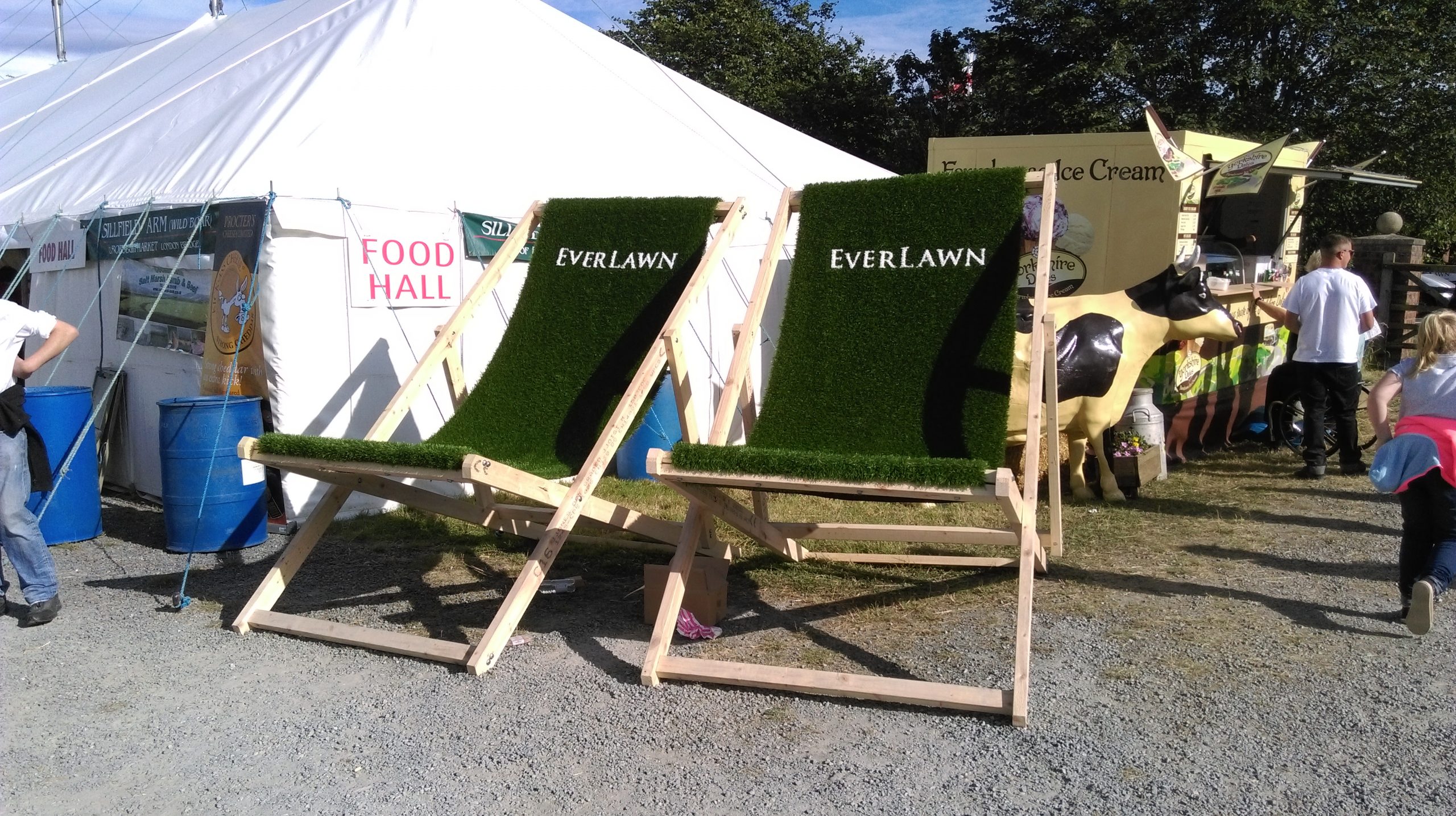 Our Giant Artificial Grass Deckchairs proved a huge success!