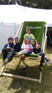 Giant Artificial Grass Deckchairs
